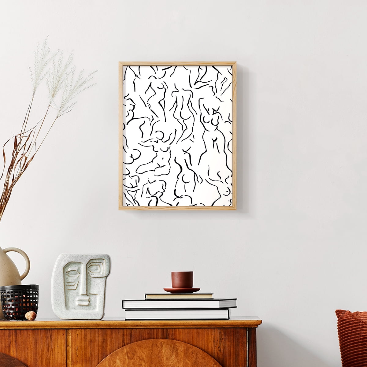 Vintage Floral Print CXXXIV - 10in. x 8in. Vintage Framed Print in Natural Wood Frame
