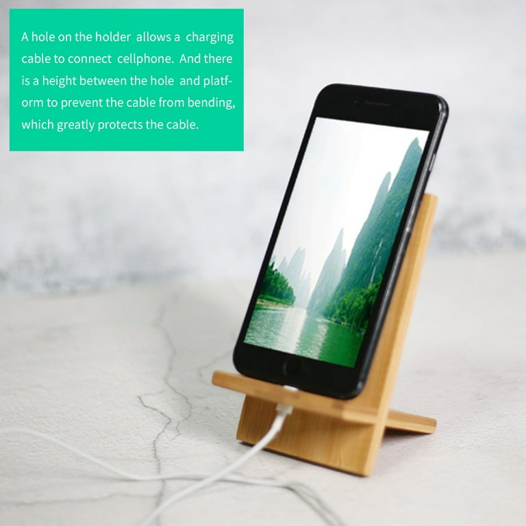 Wooden Cute Cell Phone Holder Desktop Stand Holder Cradle Decor