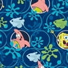 Creative Cuts Fleece Fabric, Nickelodeon SpongeBob SquarePants Bubble Fish Print, Blue