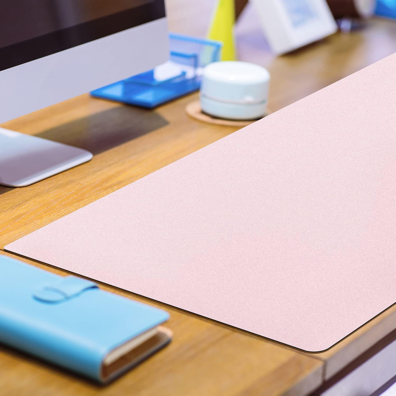 MAKUANG Dry Erase Desk Mat, Multi-Functional Desk Protector with Markers and Cloths, 27.5 x 13.8 inches, Pink