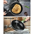 thumbnail image 4 of Cook N Home Professional Pots and Pans Kitchen Cookware Set - Includes Saucepans with Lid, Stockpot with Lid, Frying Pans, Heavy Nonstick, 8-Piece, Black, 4 of 7