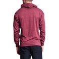 thumbnail image 3 of G-Style USA Men's Lightweight Cross-Dyed Pullover Hoodie Sweatshirt MH13104 - Heather Burgundy - X-Large, 3 of 6