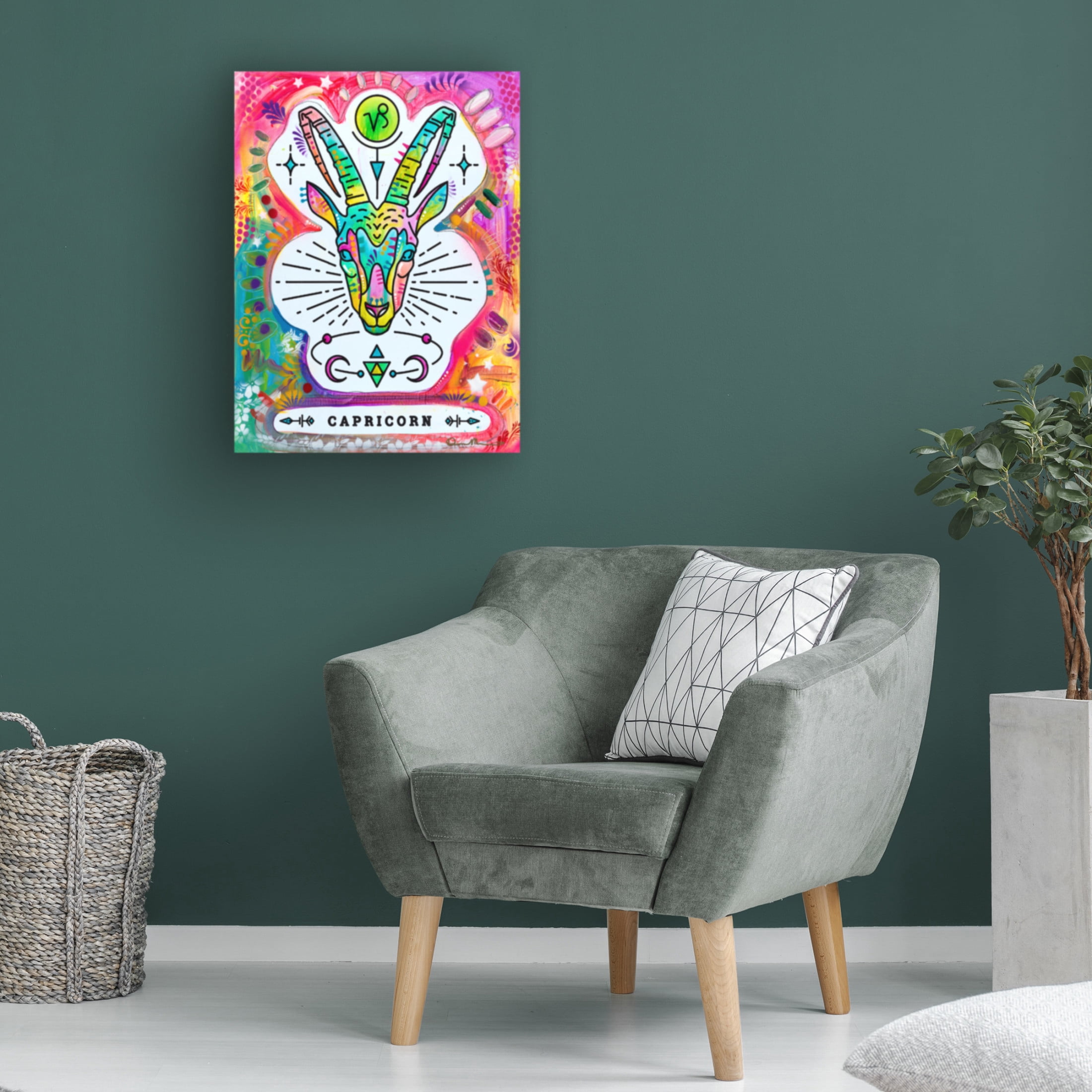 Canvas Wall Art - Dean Russo 'Capricorn' Wall Art for Living Room, Bedroom, or Office Décor by Trademark Fine Art - 24 x 32 Inches