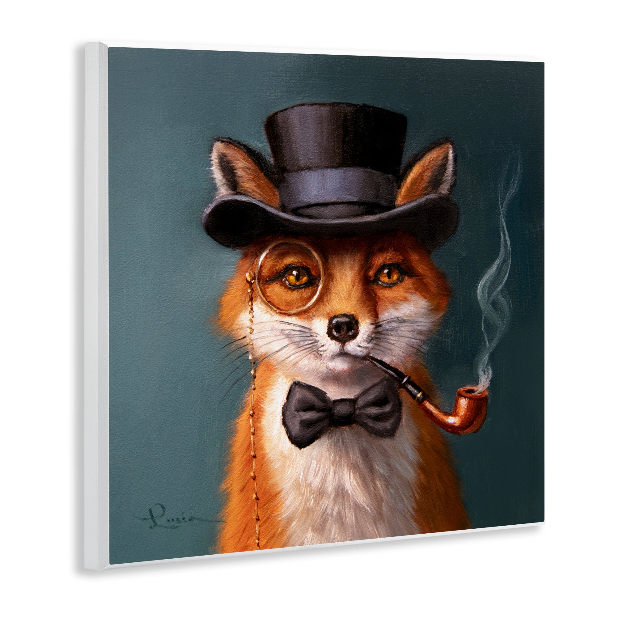 Stupell Industries Charming Dapper Fox Wall Plaque Art, design by Lucia Heffernan