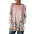 thumbnail image 5 of Stamzod Long Sleeve Shirts for Women V Neck Casual Tops Business Work Blouses 2026 Fashion Vintage Pink B XL, 5 of 7