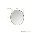 thumbnail image 2 of Vinnova Design Cascante 28 in. W x 28 in. H Round Metal Wall Mirror in Brushed Gold, 2 of 8
