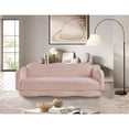 thumbnail image 4 of Bowery Hill Contemporary Soft Pink Teddy Durable Fabric Sofa, 4 of 17