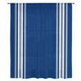 thumbnail image 2 of Blue Striped Sheer Curtains 54 Inches Long, Farmhouse Blue White Stripes Light Filering Curtains, Breathable Simi Curtain Privacy Drapes for Kitchen Bathroom Nursery Small Window Treatment, 2 of 9