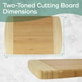 thumbnail image 3 of BambooMN Heavy Duty Premium Bamboo Two-Toned Cutting Board - 12" x 8" x 0.75" - 100 Piece, 3 of 6
