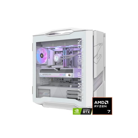 GIGABYTE AORUS SUPREME 5 ICE Gaming Desktop PC, AMD Ryzen 7 9800X3D, AORUS RTX 5090, 64GB DDR5 RAM, 2TB Gen5 NVMe SSD, Windows 11 Home, White