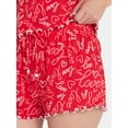 thumbnail image 4 of Valentine's Day Women's Knit Henley Top and Shorts Pajama Set from Way to Celebrate, 2-Piece, Sizes XS-3X, 4 of 5