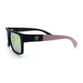 thumbnail image 5 of Rectangular Sunglasses for Men UV400 Polycarbonate Lens Lightweight Durable Frame Modern Everyday Style Black Red Frame - Orange Mirror Lens, 5 of 7