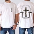 thumbnail image 3 of Jesus Loves Me Camo Cross Double Sided T-Shirt – Religious Hunting Camo Graphic Tee, Jesus Cross Faith Shirt for Men & Women, 3 of 6