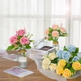 thumbnail image 6 of Home Decor-Artificial Flower 5 Head Rose Bouquet Fake Dried Flowers Bouquet Imitation Flower Decor, 6 of 7