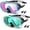 B/Blue&Black+Green&Black/Mirrored lens, variant on 2 Packs Kids Goggles with Nose Cover, 180° Wide View Swimming Goggles for Kids 4-16, No More Hair Snags Anti-Fog No-Leak Snorkel Mask for Boys Girls Youth
