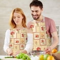 thumbnail image 3 of Pioneer Flower Floral Print Pattern Apron for Women and Men, Cotton Linen Waterproof with Pockets, Adjustable, 33x27 Inch for Kitchen, Gardening, BBQ, Salon, 3 of 6