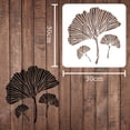 thumbnail image 2 of Ginkgo Leaf Stencil 11.8x11.8inch Plastic Gingko Leaves Drawing Painting Stencils Templates Sets for Painting Baking Crafts Walls Furniture, 2 of 9