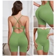 thumbnail image 5 of FNFYFH Womens Yoga Jumpsuits Workout One Piece Rompers Bodycon Backless Bodysuits Padded, 5 of 10