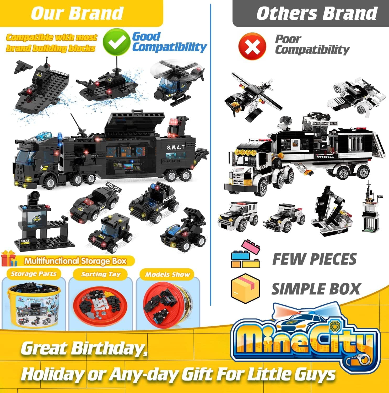 Swat Truck Sets (LEGO Compatibel)