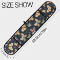 thumbnail image 3 of Dailycode Double Sided Oven Mitt with Loop Heat Resistant Kitchen Long Potholders 7" x 35" Red Yellow Grey Butterflies, 3 of 6