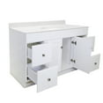 thumbnail image 5 of Design House 590836 Wyndham 2-Door 4-Drawer Bathroom Vanity with Cultured Marble Single Hole Solid White Vanity Top, Unassembled, 49x22, White, 5 of 18