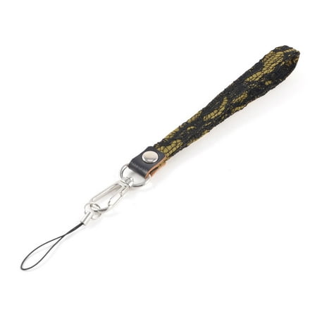 - Unique Bargains Mobile Phone MP4 Lace Decor Nylon Wrist Strap String Lanyard Khaki Black