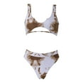 thumbnail image 4 of Babysbule Swimsuits for Women Clearance Sexy Women Bikini Printing Hollow Out Two-Piece Swimwear Swimsuit Beachwear Set, 4 of 6