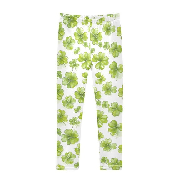 joogoo Girls' Leggings St. Patrick Clover Yoga Pants 6T