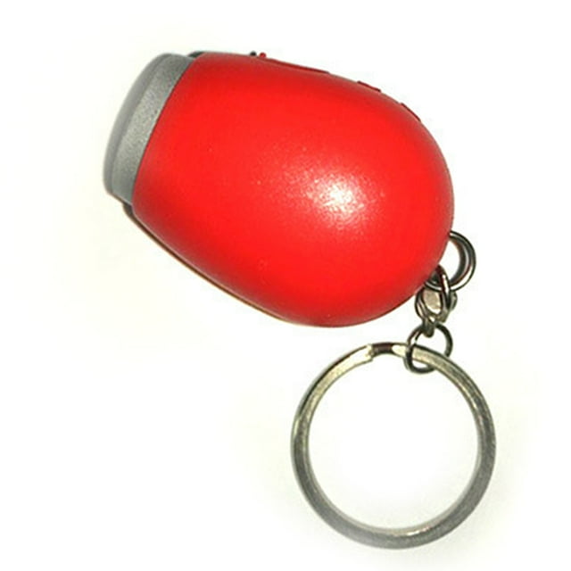 EeaseMX Mini reloj de proyección digital portátil, LED, linterna, luz nocturna, proyector, llavero con pilas de botón (rojo)