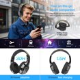 thumbnail image 3 of QearFun Bluetooth Headphones for Kids, Wireless Headphones with Built-in Mic, Includes Aux Cord, USB C, 3.5mm Jack, Bluetooth 5.3, On Ear Kids Headphones for School/Travel/Tablet(Black), 3 of 7