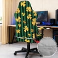 thumbnail image 6 of Whosucclay Golden Shamrock Strip Print Gaming Chair Cover Stretchable Rotating Desk Chair Protector Cover with Armrest Slipcovers Washable Slipcover for Office & Gaming Chairs St Patrick's Day Decor, 6 of 8