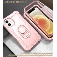 thumbnail image 4 of iPhone 12 Mini Case - Heavy Duty Hybrid Rugged Dual Layer Protective Shockproof Kickstand Cover with Ring Holder for Apple iPhone 12 Mini 5.4", D, 4 of 8