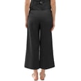 thumbnail image 2 of Amazhiyu Women's Linen Crop Pants Wide Leg Straight Pleated Front Ankle Trouser, 2 of 8