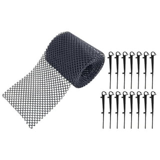 Happon Floor Vent Covers Rectangle Air Vent Screen Cover Magnetic Vent Mesh  Floor Register Cover Plastic Vent Screen for Wall Ceiling Floor Catch  Debris Hair Insect, Black (4 Pieces,4 x 10 inch) 