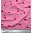 thumbnail image 1 of Soimoi Cotton Jersey Fabric Dot,Heart & Bird Clip Art Print Fabric by The Yard 58 Inch Wide, 1 of 1