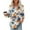 Multicolor, variant on ALLLIST Women's Tops 3/4 Sleeve Summer Crew Neck Blouse Trendy Floral Pleated Pullover Clothing for Ladies