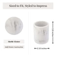 thumbnail image 4 of Evideco New Marble White Tumbler Only Rustic Asian Zen Toothbrush Holders, 4 of 9