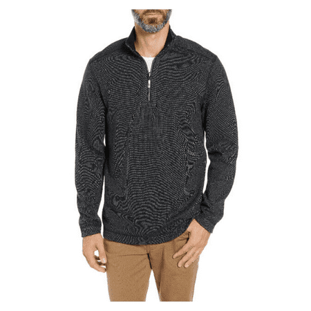 TOMMY BAHAMA Men's Playa Port Flip Quarter Zip Pullover In Black M