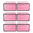 thumbnail image 1 of Pink Plastic Shoe Storage Box with Black Frame Clear Door for Easy Viewing Stackable and for Shoes Storage 6 Pieces, 1 of 3