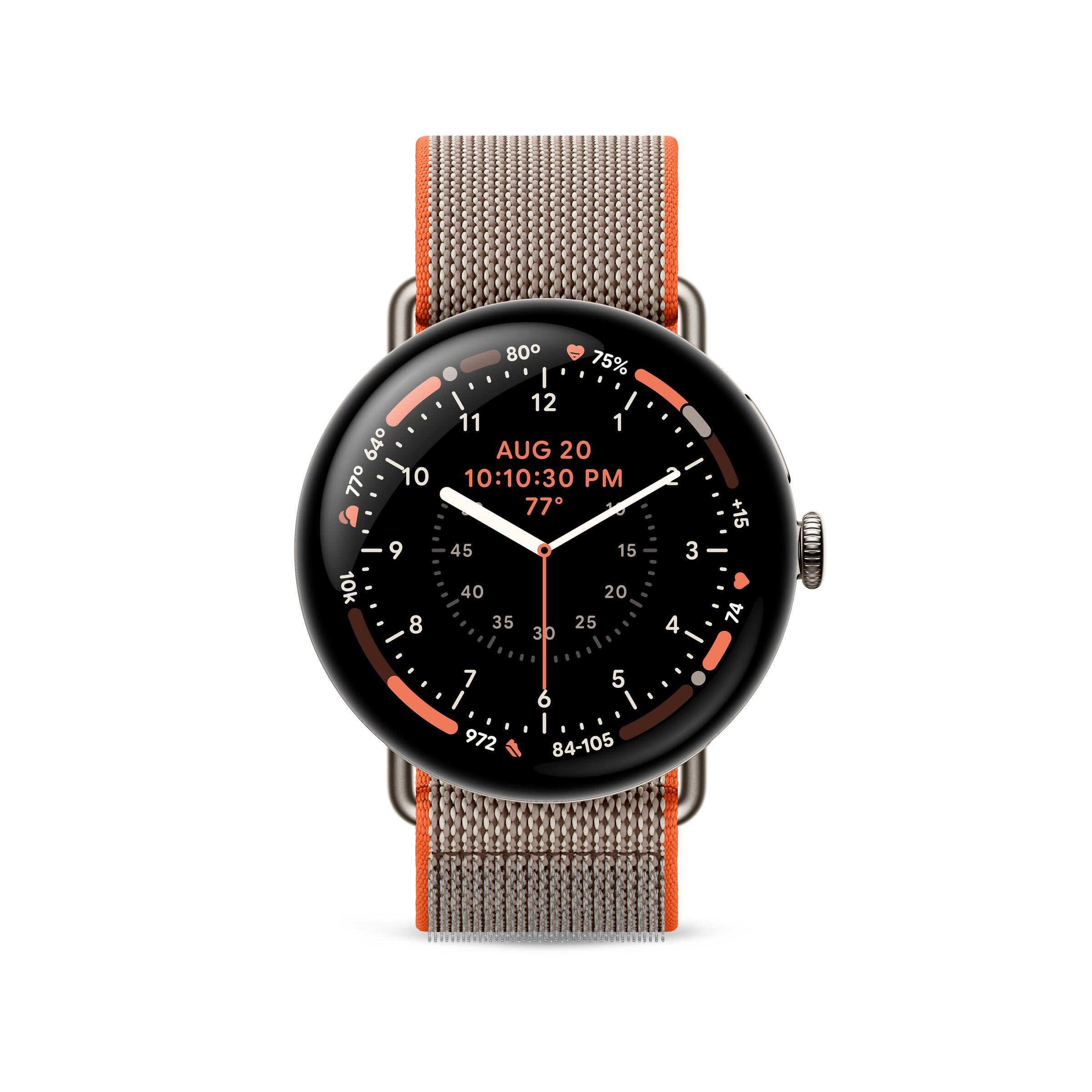 Google Pixel Watch 5 (45mm) - Special Edition Stephen Curry - Android Smartwatch with Domed Display, Comprehensive Health and Fitness Tracking, and Help from Gemini - Satin Pyrite Case / Rye Band