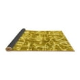 thumbnail image 2 of Ahgly Company Indoor Round Abstract Yellow Modern Area Rugs, 7' Round, 2 of 4