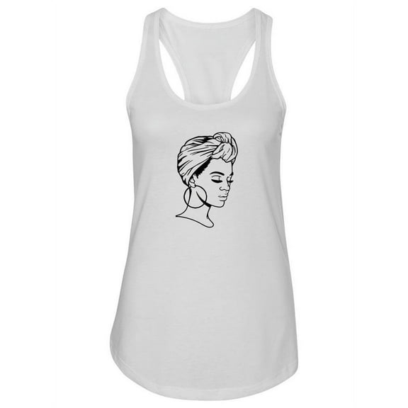 A Beautiful Woman Portrait Racerback Tank Women -SPIdeals Designs, Female x-Large