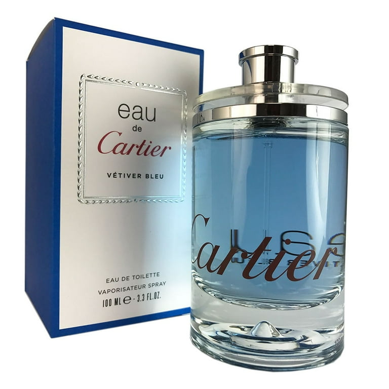 Cartier Vetiver Bleu Cologne for Men, 3.3 Oz 