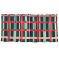 thumbnail image 7 of Yayeee Kitchen Curtains Set of 2 Light Filtering 57"x36" Over Sink Window Panels, Green Plaid, 7 of 7