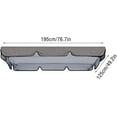 thumbnail image 4 of Outdoor Swing Canopy Waterproof Top Cover Replacement, 77''x49'' Patio Canopy Cover for 2/3-Seater Swing Garden Porch Sunproof Awning Canopy All Weather Protection Easy Installation, Red, 4 of 7