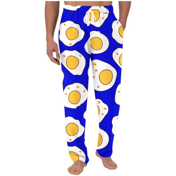 Pantalones largos para hombre con estampado de cintura elástica y bolsillo con cordón, pantalones largos de poliéster para hombre