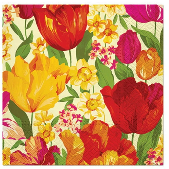 Keep Unique Flower Paper Napkins, Luncheon Birthday Napkins, Assorted Color, 20/Pack