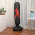 thumbnail image 4 of Graflsoa Eco-Friendly Inflatable PVC Punching Bag - Black, Yellow, Red Options, 155cm Height, 30cm Top Diameter, 4 of 7