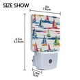 thumbnail image 4 of Yayeee LED Plug in Night Light for The Home with Auto Dusk to Dawn Light Sensors, 2 Pack, Hand Drawn Sailboats, 4 of 6