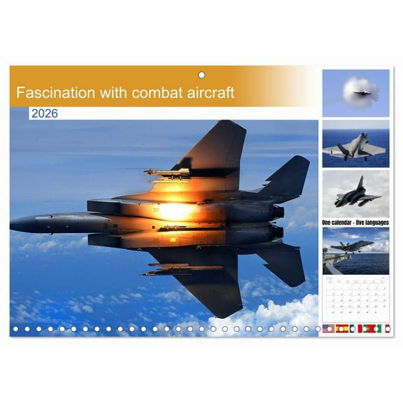 Fascination with combat aircraft (Monthly Wall Calendar 2026 11.7 x 16.5 (open)), CALVENDO 14 Month Calendar